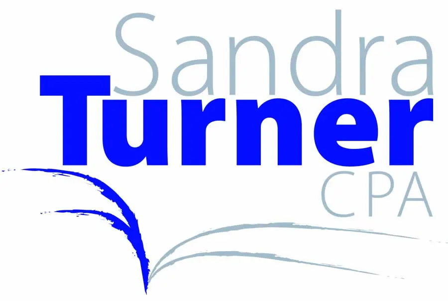 A blue and white logo for the sandridge turner club.