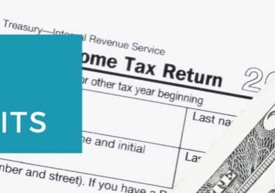 A close up of the income tax return form